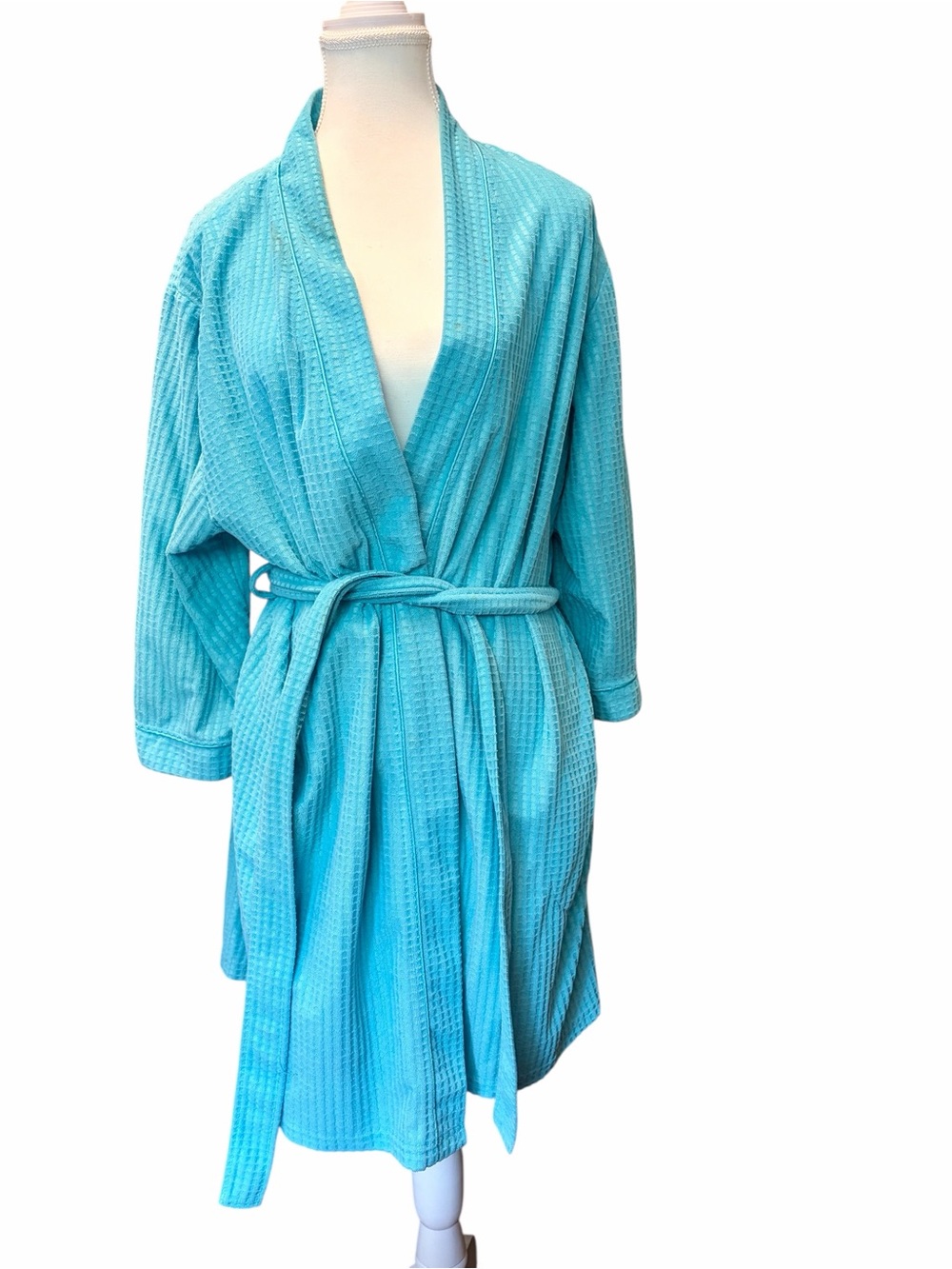 Classic Turquoise Waffle Robe